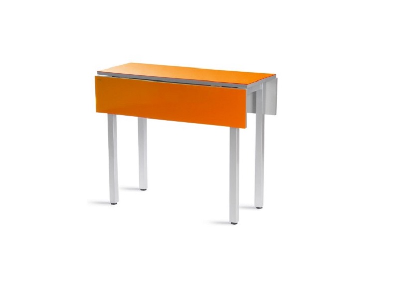 mesa alas abatibles cristal y metal gisel Mesas de cocina